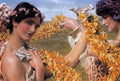 Sir Lawrence Alma Tadema when flowers return 1911 Art A4 Photo Print