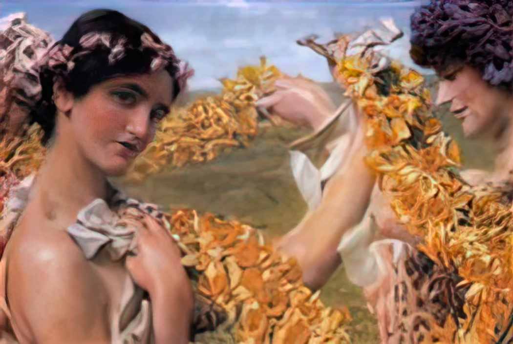 Sir Lawrence Alma Tadema when flowers return 1911 Art A4 Photo Print