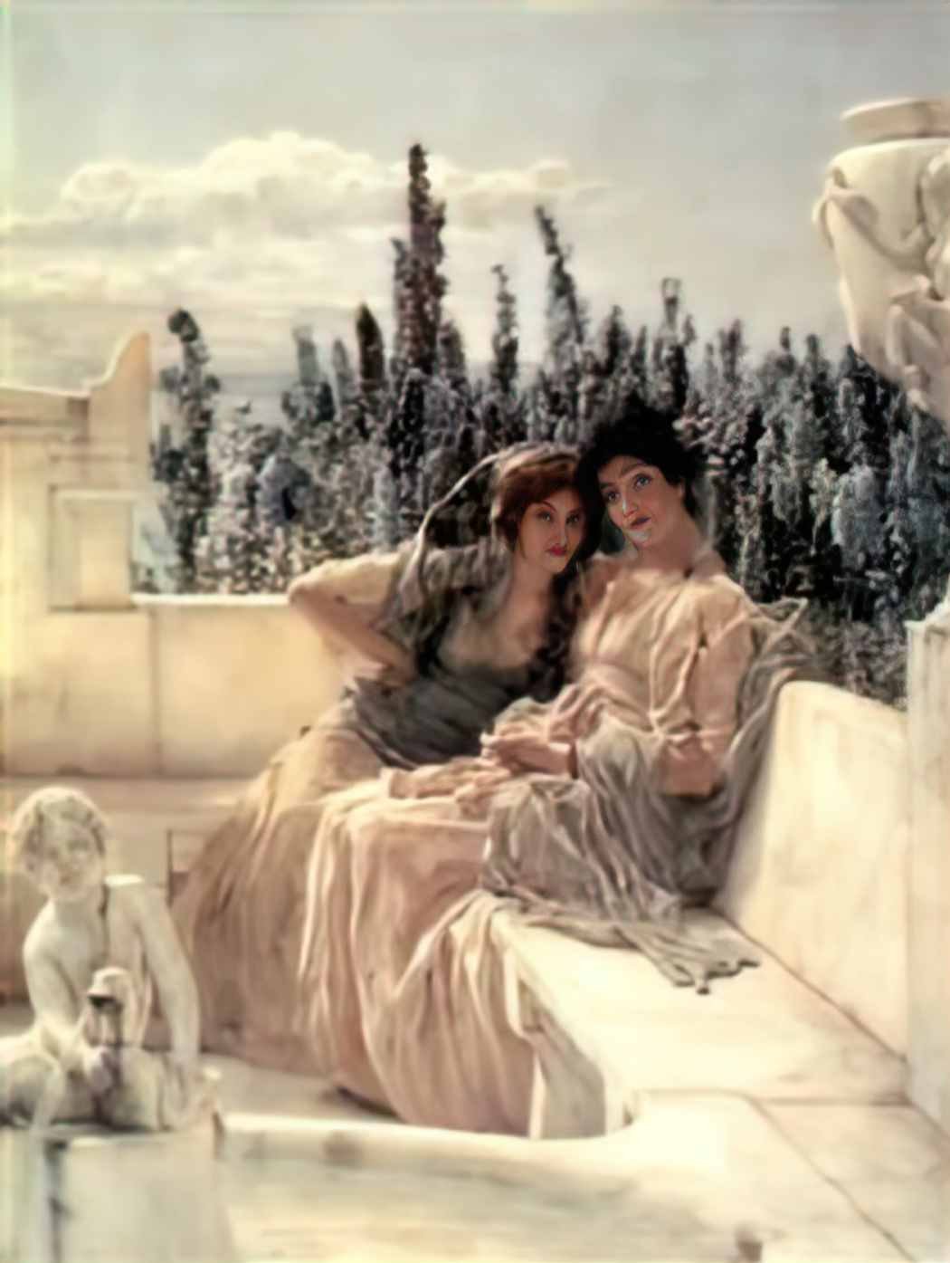 Sir Lawrence Alma Tadema whispering noon 1896 Art A4 Photo Print