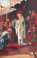 Sir Walter Scott 1913 A scene from Ivanhoe Scotts most brilliant romance Vintage A4 Photo Print