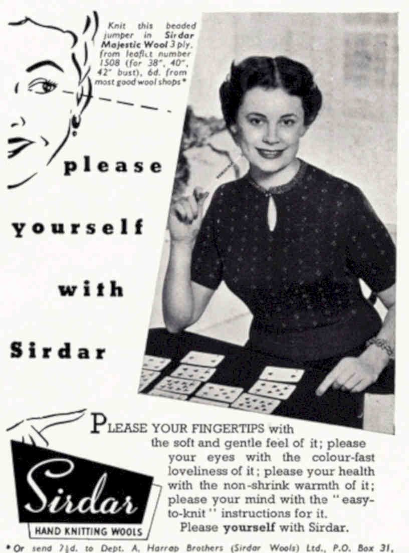 Sirdar Knitting Wools Vintage Retro Advert Poster A4 Photo Print