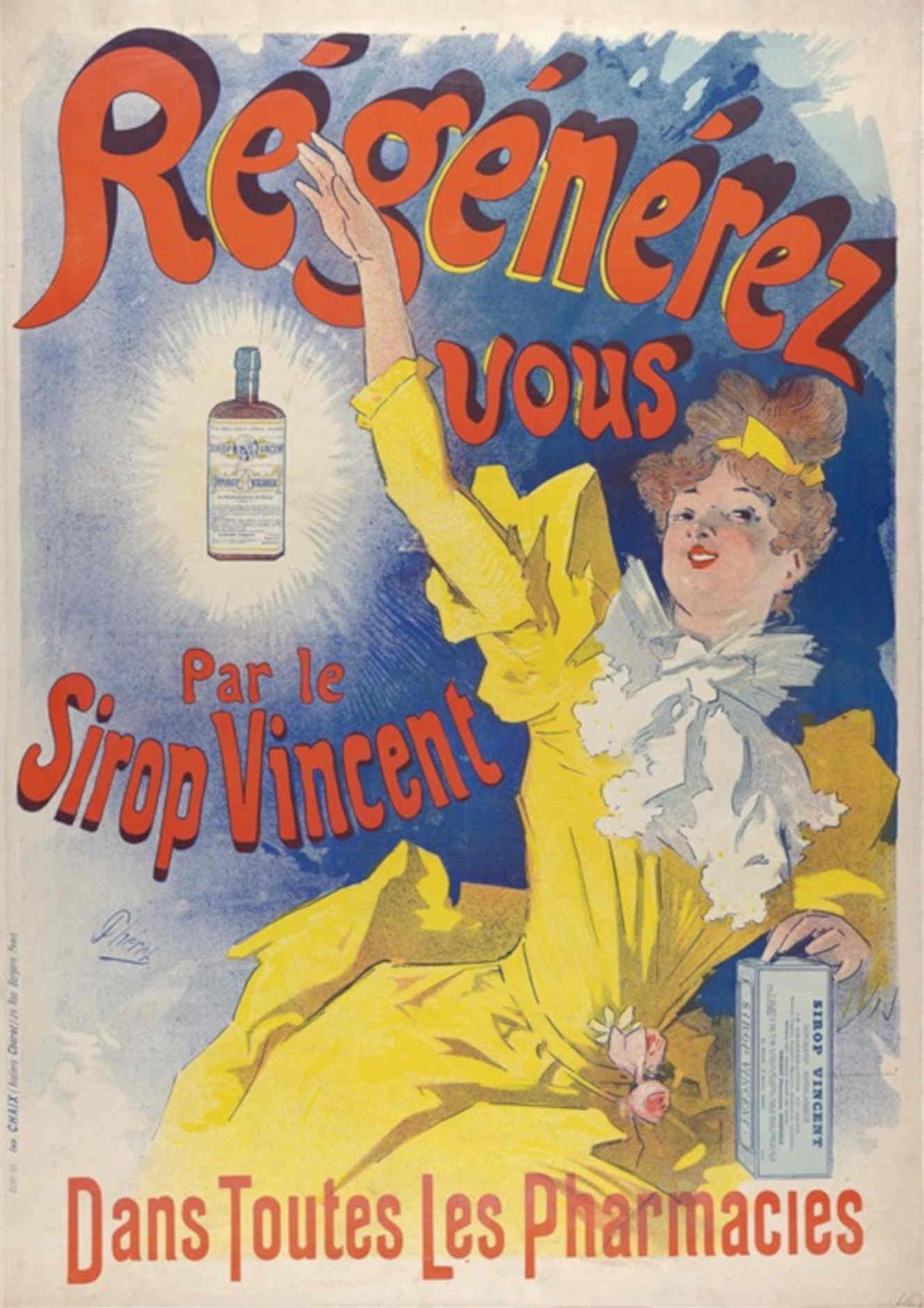 Sirop Vincent Poster Vintage Retro Advert Poster