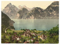 Sisikon Lake Lucerne Vintage A4 Photo Print