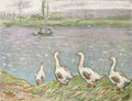 Sisley Alfred 1839 1899 The Studio 1896 Geese in pastels A4 Photo Print