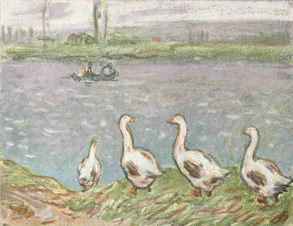 Sisley Alfred 1839 1899 The Studio 1896 Geese in pastels A4 Photo Print