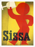 Sissa Drinks Poster Alfred Koelikker 1932 Vintage Retro Advert Poster A4 Photo 