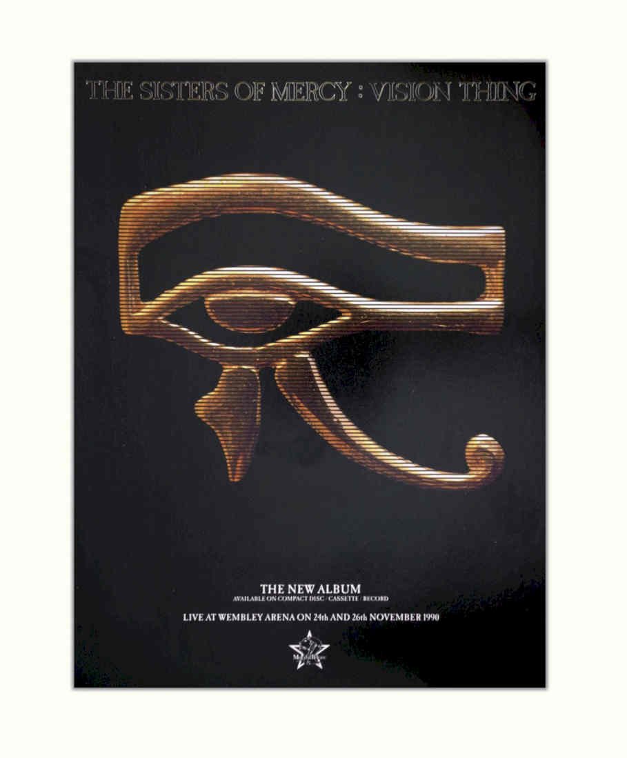 Sisters Mercy Vision Vintage Retro Advert Poster A4 Photo Print