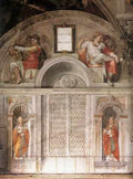 Sistine Chapel Lunette And Popes Eur A4 Photo Print