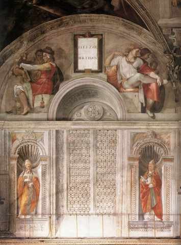 Sistine Chapel Lunette And Popes Eur A4 Photo Print