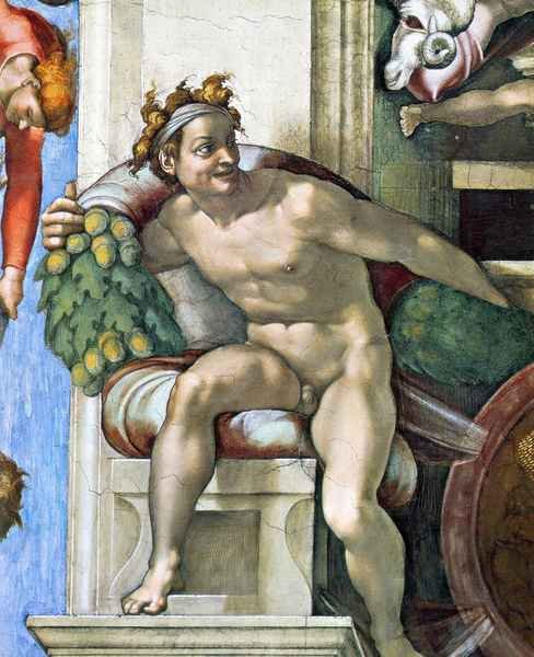 Sistine Chapel decorative elements by Michelangelo A4 Photo Print