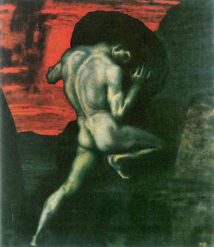 Sisyphus Franz Von Stuck Symbolism A4 Photo Print