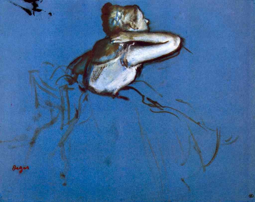 Sitting Dancer In Profile With Hand On Her Neck Degas A4 Photo Print