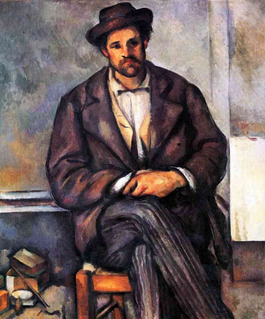 Sitting Farmer Cezanne A4 Photo Print