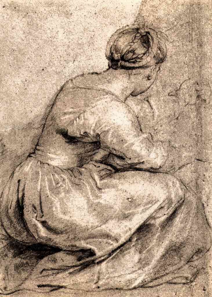 Sitting Girl Rubens A4 Photo Print