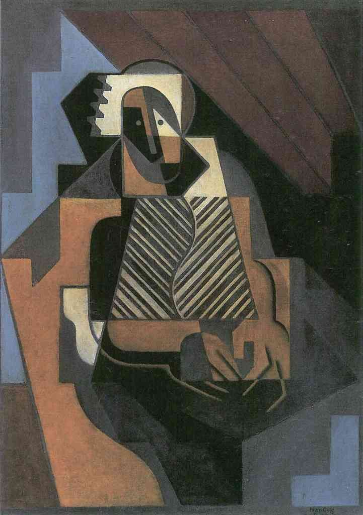 Sitting Peasant Woman Juan Gris Abstract Art A4 Photo Print