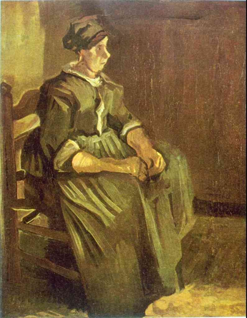 Sitting Van Gogh A4 Photo Print