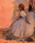 Sitting dancer with extended left leg by Degas A4 Photo Print