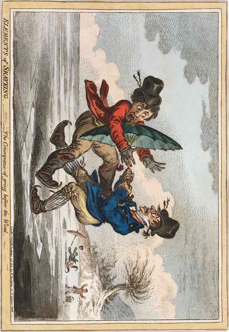 Skating 1805B Vintage Cartoon Joke A4 Photo Print
