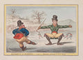 Skating Men Winter GB Cartoon Vintage Retro Advert Poster