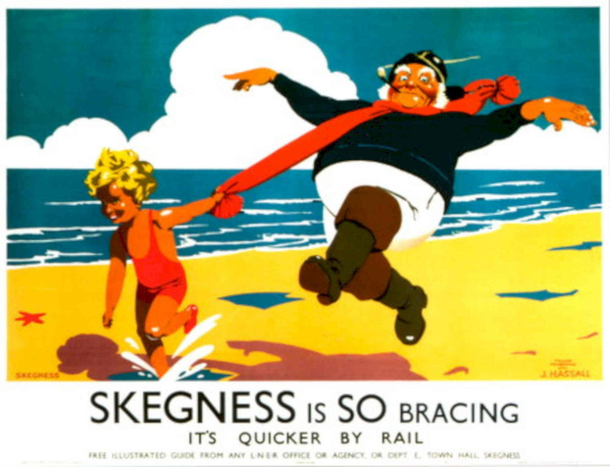 Skegness Tourism Poster 1930s Vintage Retro Advert Poster