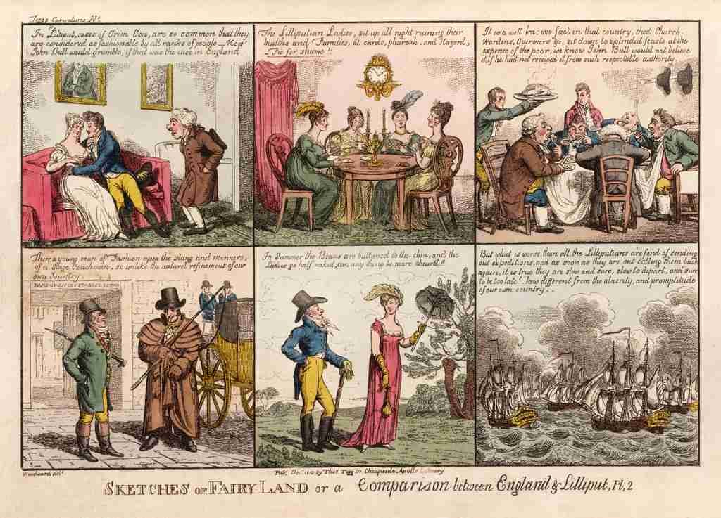 Sketches 1810 Cartoon Joke 001 Vintage A4 Photo Print