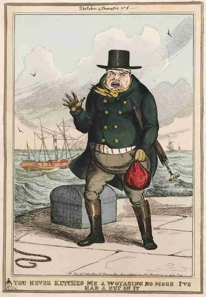 Sketches 1824 Cartoon Joke 001 Vintage A4 Photo Print