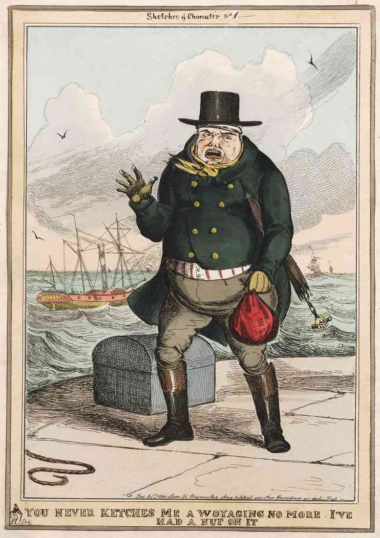 Sketches 1824 Vintage Cartoon Joke A4 Photo Print