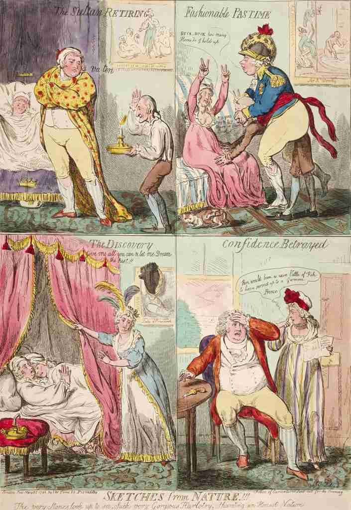 Sketches From Nature 1796 Cartoon Joke 001 Vintage A4 Photo Print