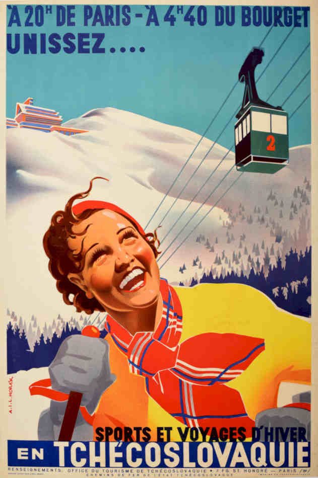 Ski Cable Winter Vintage Retro Advert Poster A4 Photo Print