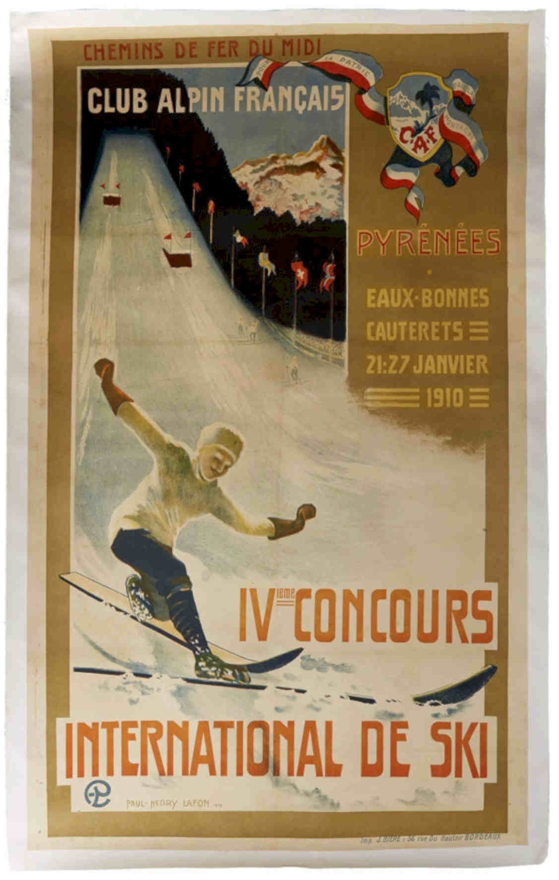 Ski Competition Pyrenees Vintage Retro Advert Poster A4 Photo Print