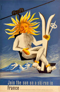 Ski France Sun Vintage Retro Advert Poster A4 Photo Print