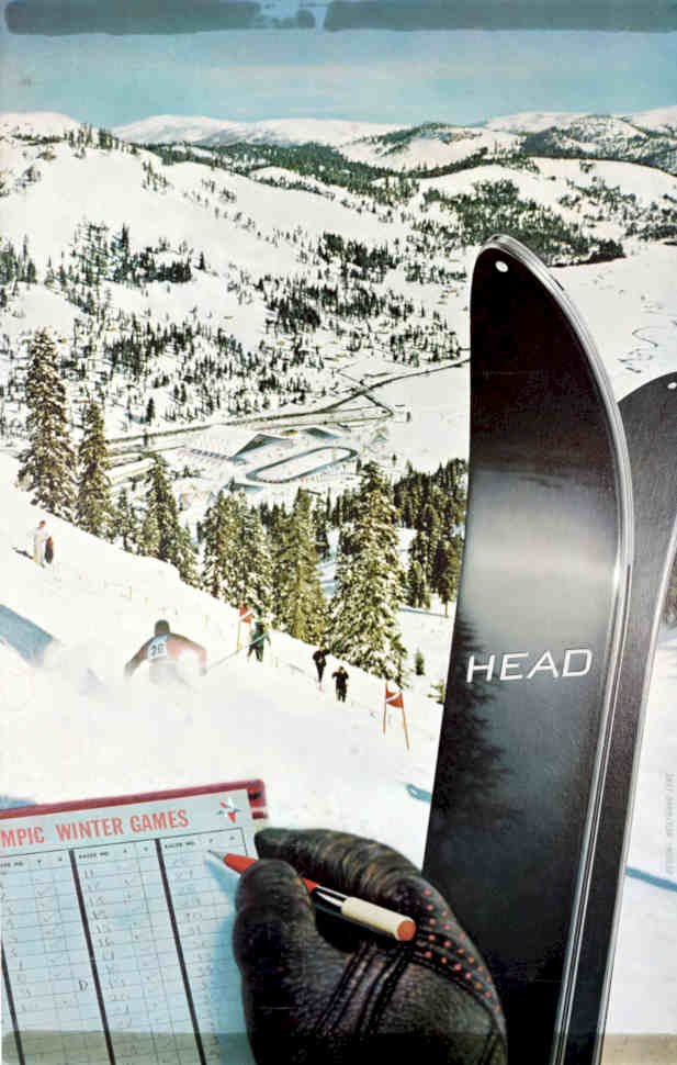 Ski Jump Head Vintage Retro Advert Poster A4 Photo Print