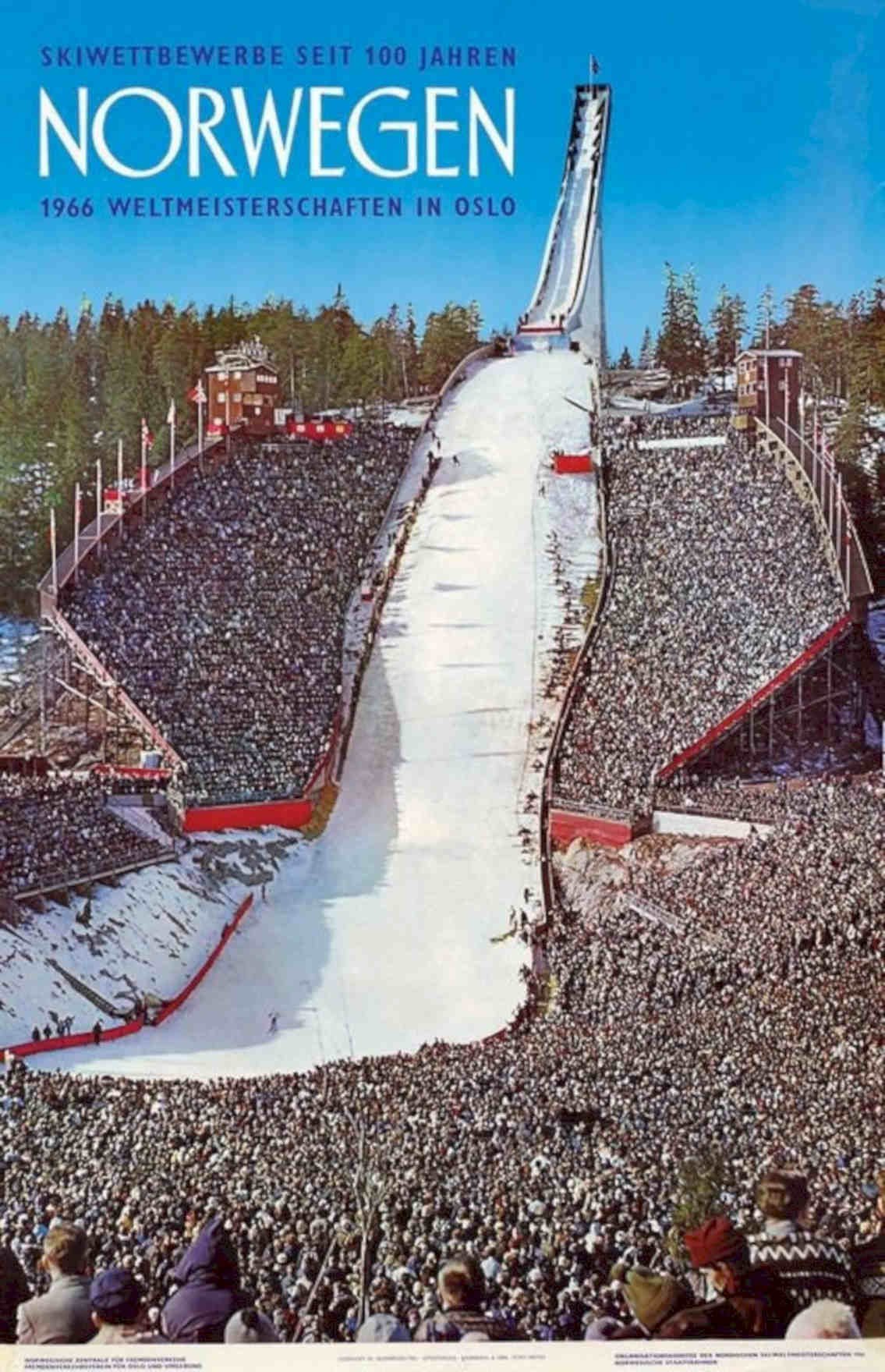 Ski Jumping 1966 Vintage Retro Advert Poster A4 Photo Print