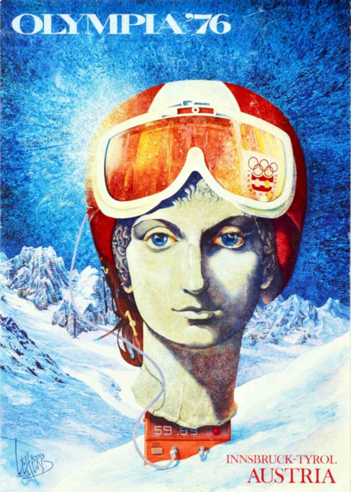 Ski Olympia 1976 Vintage Retro Advert Poster A4 Photo Print