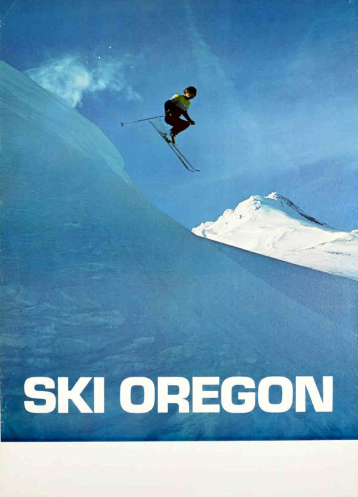 Ski Oregon Snow Vintage Retro Advert Poster A4 Photo Print