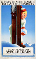 Ski Snow France Vintage Retro Advert Poster A4 Photo Print