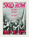 Skid Row 18life Vintage Retro Advert Poster A4 Photo Print