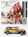 Skiers Model 1930s Vintage Retro Advert Poster