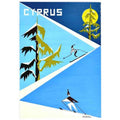 Skiing In Cyprus Tourism Vintage Retro Advert Poster A4 Photo Print