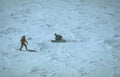 Skiing Winter Scene A4 Photo Print