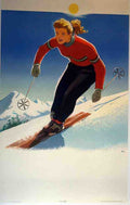 Skiing in france Vintage Advert A4 Photo Print