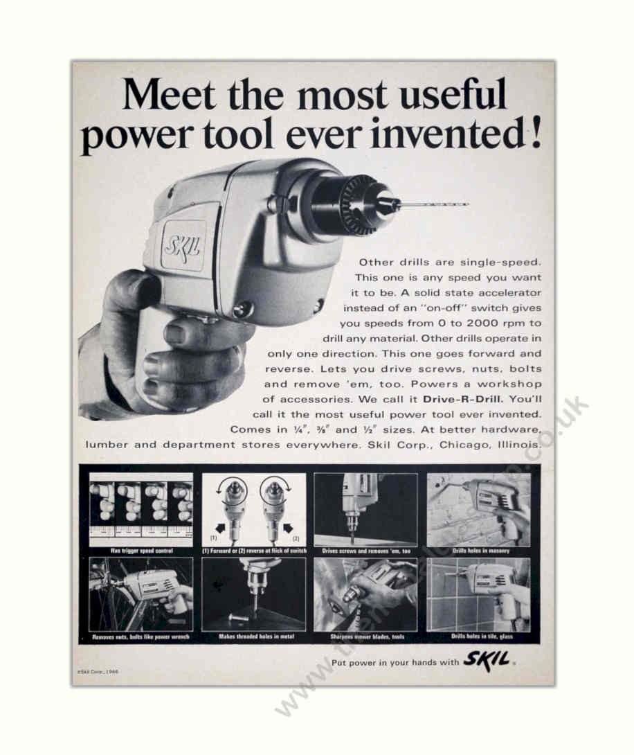 Skill Drill Red Vintage Retro Advert Poster A4 Photo Print
