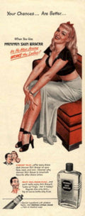 Skin Bracer Woman 1940s Vintage Retro Advert Poster