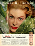 Skin Dew Leaves 1950s Vintage Retro Advert Poster