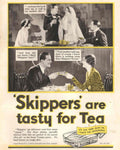 Skippers Tea Party 1930s Vintage Retro Advert Poster