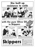 Skippers Tuna Family 1930s Vintage Retro Advert Poster