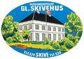 Skivehus Luggage Label Vintage A4 Photo Print