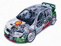 Skoda Fabia WRC  cutaway A4 Photo Print