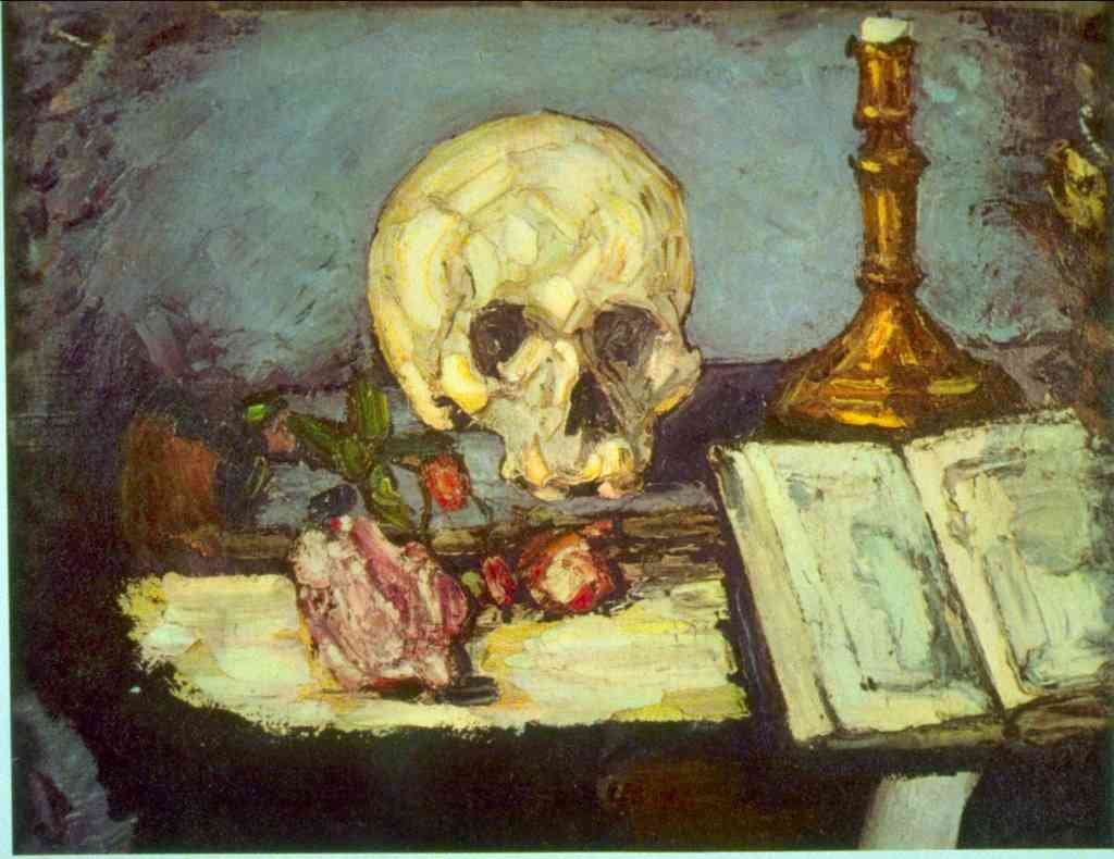 Skull Degas Impressionism A4 Photo Print