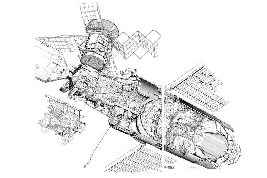 Skylab cutaway A4 Photo Print